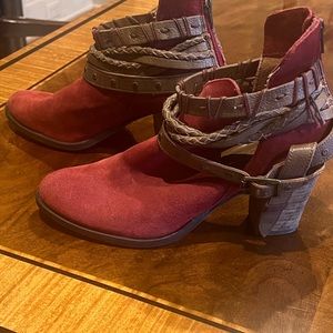 Naughty Red Leather Boots for Valentine's Day!